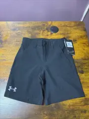 Under Armour Amphibious Shorts Youth Boys 5 Black Golf Chino Outdoor UPF 50