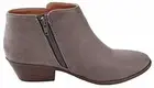 Soda Mug Charcoal Western Rounded Toe Low Chunky Block Stacked Heels Ankle Boot
