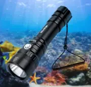 Led Scuba Diving Flashlight Torch Underwater 150M Waterproof Light Rechargeable