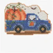 Pumpkin Patch Delight: Vibrant Multi-Colored Counted Cross Stitch Kit for Fall D
