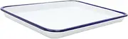 KICHOUSE Pancake Baking Tray White 27x19cm Enamel Baking Dish Easy Clean Oven Pan