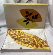 Simtex by Steven Luxury Gift Set Tablecloth & Napkins Original Box 60s Unopened