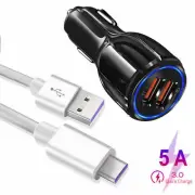 Car 12V USB Charger Socket Fast Charger Cigarette Lighter Power Adapter Plug