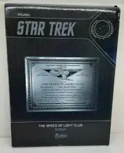 Eaglemoss Star Trek Picard Speed Of Light Club Metal Plaque Replica