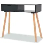 Pine Wood Console Table Retro Hallway Entry Side Wooden Display Desk Drawers