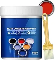 17.63 Oz Rust Conversion Paint, Weatherproof Rust Converter Paint for Metal, Water-Based Metal Rusts Inhibitor Industrial Painting with Brush (Red-1kg)