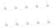 SEWACC 10pcs DIY Lampshade Spring Clip 3 Fork Adapter Metal Fixing Clip for Pendant Lamp Shade Adapter