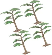 SEWACC 4pcs Miniature Model Trees Realistic Plastic Landscape Ornaments for Dioramas Table and Dollhouses Fine Detailing Durable Construction for Micro Landscapes