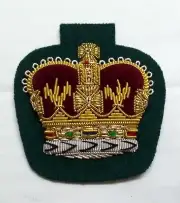 Staff Sergeant Crown Devon & Dorsets British Army Hand Embroidered Arm Patch