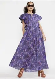 NWT CYNTHIA ROWLEY Purple & Pink Nairobi Kaftan Maxi Dress Size M $450