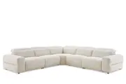 Jaron Performance Fabric Recliner L-Shaped Sectional Sofa