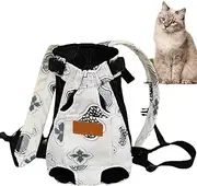 Dog Backpack Carrier,Portable Breathable Cat Travel Carrier Bag with Wide Shoulder Straps - Multi-Purpose Dog Chest Backpack Built-in Safety Lock Pet Supplies for Outdoor Use
