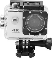 Action Camera, 4K HD 98.4ft 30m Underwater Camera Set with Shell, Multifunctional Sports Camera with 2.0inch Screen, Portable Waterproof Camera for Swimming Surfing Diving (White)