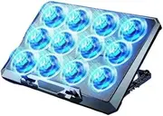 Laptop Cooler Laptop Cooling Pad with 12 Quiet Fans,12-17.3 Inch Gaming Laptop Cooler Stand with Two USB Ports & Phone Holder Laptop Cooler Stand
