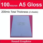 Quality Laminating Pouches A5 100micron Gloss 150micron Matt Box of 100