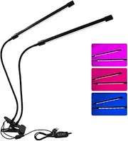 Clip-on Plant Flower Succulent Grow Light USB Full Spectrum Indoor G g Nursery Replenishing Light 3H/9H/12H Timing 9-Gear Dimming tube-20W