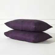 Deep Purple - 100% French Flax Linen Pillowcases