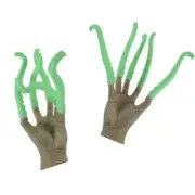 Ten Green Sea Monster Octopus Squid Kraken Cosplay Finger Puppet Alien Tentacles
