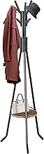 SimpleHouseware Coat Rack Stand With 9 Hooks and Shelf, Black