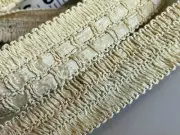 vintage macrame trim 1" cluny lace ivory eggshell 1yd made in USA
