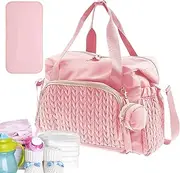 Diaper Bag for Kids | Large Capacity Shoulder Bag with Pacifier Case | Reusable Travel Accessories, Labor Delivery Backpack for Women