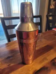 Hammered copper cocktail shaker. 10" tall. New, no box.