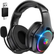 Wireless Gaming Headset 7.1 Surround Sound Mic PS5 PS4 PC Switch Phone Xbox