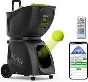PT-MAX C Tennis Ball Machine | Smart Launcher with App & Remote | Adjustable Speed & Spin | Multi-Spot Programming | High Capacity | Long Battery Life | Portable Design | All Levels (Black)