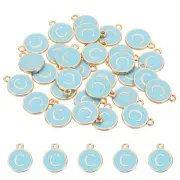 Letter Charm, 30 Pcs Capital Initial Alphabet C Letter Charm for Bracelet, Blue