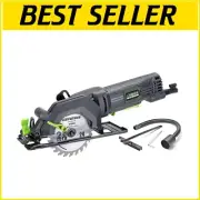 Corded Electric Mini Circular Saw with 4.0 Amp Motor - Fast Cuts Through Wood
