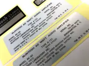 For McINTOSH MC60 AMPLIFIER SIDE DECAL LABEL TYPE-B - SERIAL NUMBER TYPE DIY