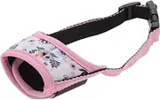 CAPASTEC Dog Muzzle Soft Dog Muzzle Breathable Muzzle for Dogs Prevention Biting Chewing Muzzle with Adjustable Strap for Small Medium Large Dogs M Pink