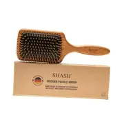 Since 1869 Made in Germany Wooden Paddle Brush - Gently Detangles, Styles,