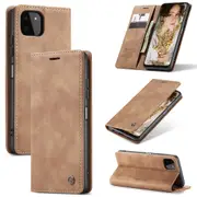 CaseMe Samsung Galaxy A22 5G Classic PU Leather Folio Case Cover A226 [Brown]