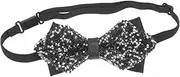 [DEARMAMY] Rhinestone Bow Tie Funny Tie Dark Green Tie Tux Bow Ties for Men Light Tie Men Bow Tie Bow Ties Men Tie Clip for Men Fathers Day Tie Floral Ties for Men Man Polyester Cloth Black