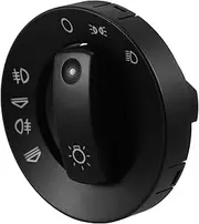 Gatuida Car Headlight Switch Headlight Dimmer Turn Signal Switch Black Plastic