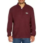 Eddie Bauer Fleece Sweater Pullover 1/4 Snap Front Small Oversized NWT