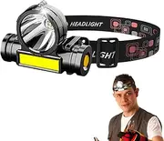 Rechargeable Headlamp | 3 Modes LED Head Lamp Ultra Bright - Adjustable Headlamp Flashlights Waterproof Headlight for Camping, Hiking,