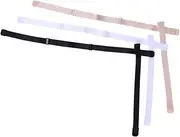 [ROMISBABA] 3pcs Low Back Bra Strap Converter Bra Back Extender Colors Bra Strap Extender for Low Back Tops Polyester Cotton Bra Converter Straps, Black