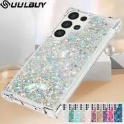 For Samsung S25 S24 S23 S22 S21 S20 FE Ultra Case Shockproof Liquid Glitter Cove