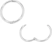 [365 Sleepers] Sterling Silver Handmade in Australia Hinged Hoop Sleeper Earrings Nose Septum Lip Ring Nickel Free Hypoallergenic 8mm - 14mm