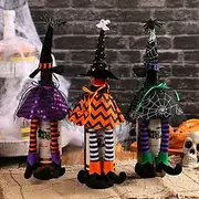 Halloween Witch Wine Bottle Cover Decoration Witch Hat Long Legs Wine Bottle Cover Decoration, Funny Champagne Bottle Bag Table Centerpiece for Halloween Party