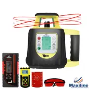 500M Self Leveling Rotating Rotary Laser Level Dual Grade Digital Receiver Video