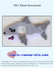 Shark Suncatcher-Plastic Canvas Pattern or Kit