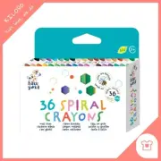 Haku Yoka 36 Spiral Crayons - 36 Colours Crayons Kids Gift Drawing Ultimate Pack