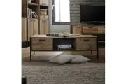 Coffee Table 2 Drawers Particle Board Storage in Oak Colour