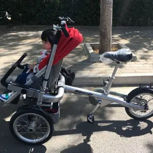 【特价优惠 现货速发】雷亞7系雙人親子自行車母子車帶小孩電動變速折疊母嬰三輪車推車