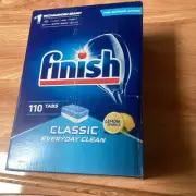 Finish Dishwashing Tablets Tabs Classic Everyday Clean Lemon Sparkle 110 Pieces
