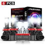 For Freightliner Cascadia 2008-2016 6X LED Headlight Hi/Lo+Fog Lights Bulb 80W (for: Volvo)