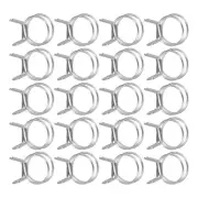 20Pcs 26mm/1.02inch Double Wire Spring Hose Clamp, Adjustable Spring Clips